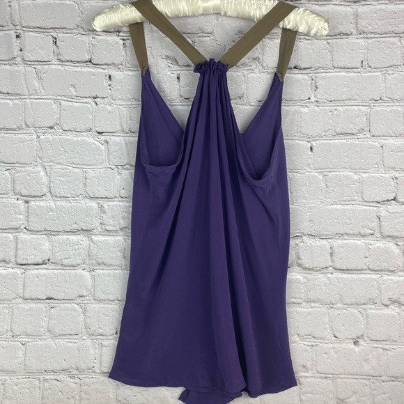 Tea and Honey Brand Size Small 100% Silk Purple Racerback Tank Blouse EUC - Picture 3 of 6